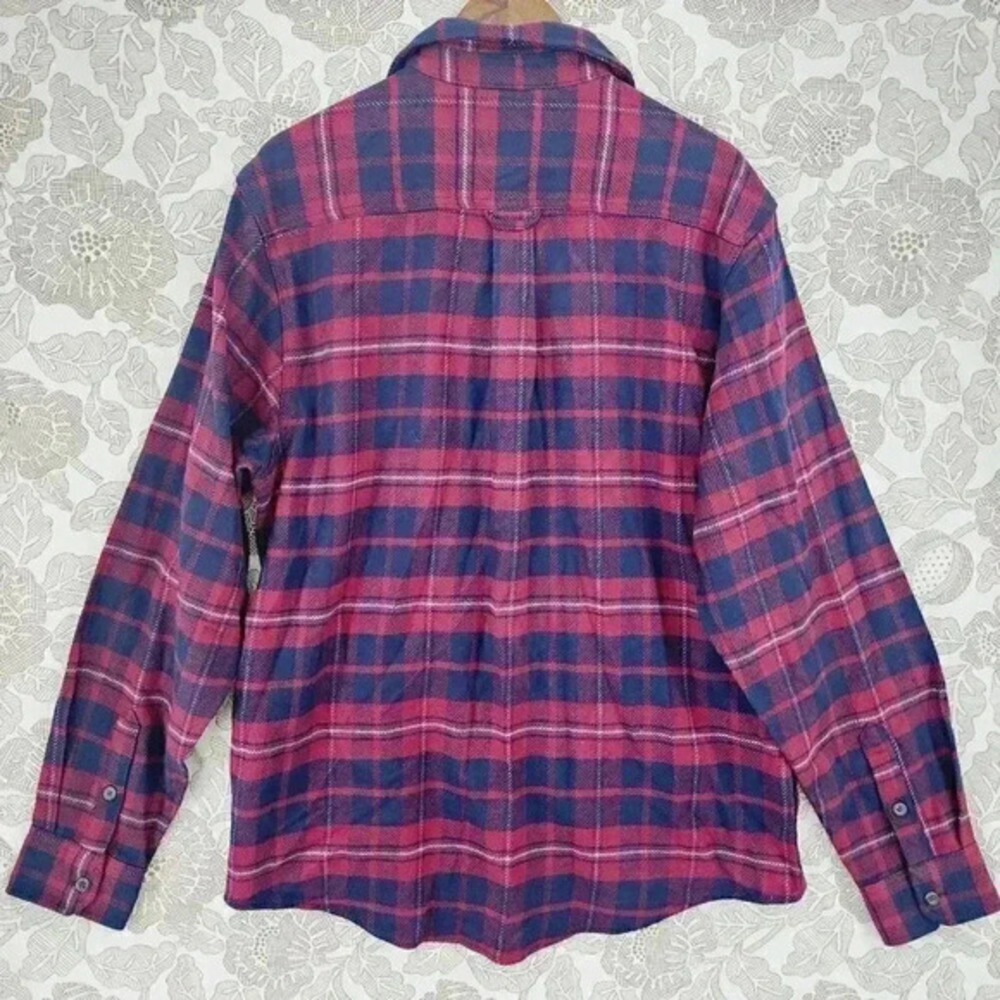 Excellent Orvis Men's L Flannel Button down Shirt‎ Jacket Plaid 9245 - Picture 2 of 9